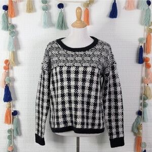 Ann Taylor Wool Blend Plaid Sweater